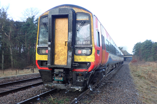 Train derailment, Roudham Heath. RAIB.