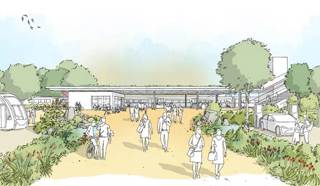 An early concept of how a new Parkway station in Shropshire could look. WESTONWILLIAMSON+PARTNERS.