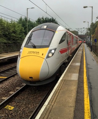 800002 undergoing tests. HITACHI.