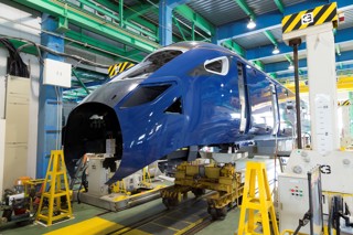 First bodyshell of Hull Trains’ first ‘802/3’ completed